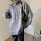 Stand-collar Loose-fit Sweater