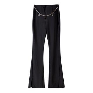 Chain Detail Boot-cut Pants