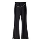 Chain Detail Boot-cut Pants