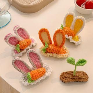 Rabbit Ear / Plant Knit Hair Clip (various Designs)
