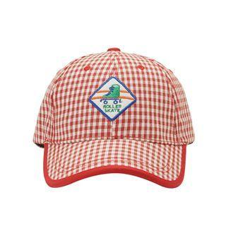 Embroidered Applique Plaid Baseball Cap