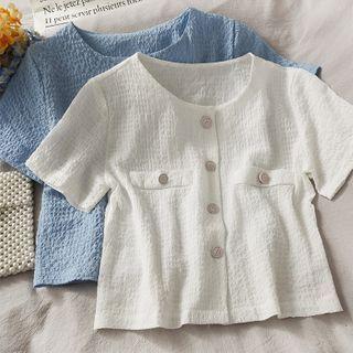 Cropped Crew-neck Shirt