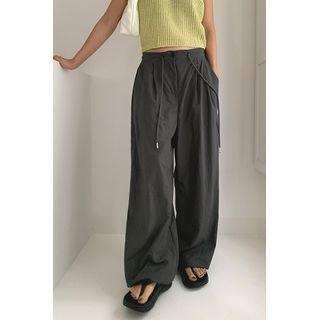 Zip-fly Drawstring Two-way Pants
