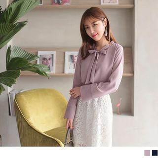 Bow Neck Chffion Top