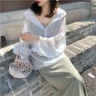 Long-sleeve Loose-fit Hooded Top / Plain Slim-fit Sleeveless Dress