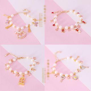 Faux Pearl & Charm Bracelet (various Designs)
