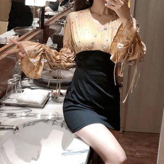 Mock Two-piece Sequined Dress