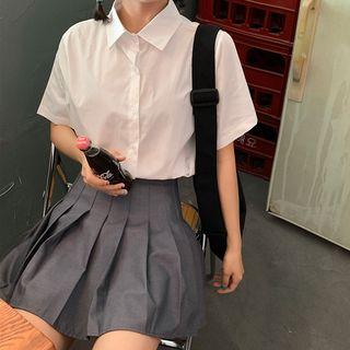 Drawstring Short-sleeve Shirt