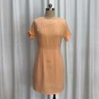 Short-sleeve Genuine Silk A-line Dress