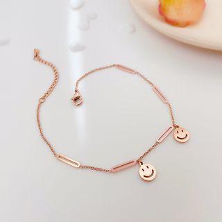 Smile Face Anklet As Shown In Figure - One Size