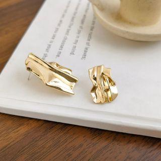 Sterling Silver Textured Ear Stud / Clip-on Earring