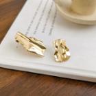 Sterling Silver Textured Ear Stud / Clip-on Earring