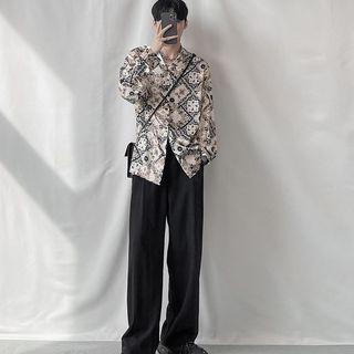 Paisley Print Shirt / Dress Pants