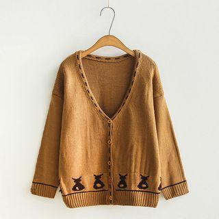 V-neck Rabbit Cardigan