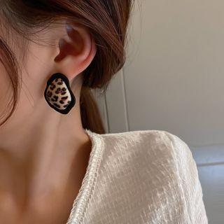 Irregular Leopard Print Alloy Earring