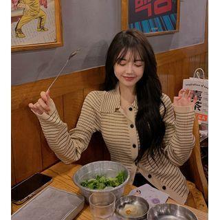 Set: Striped Cardigan Jacket - One Size