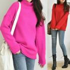 Rolled Mock-neck Sweater In 12 Colors