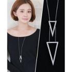 Triangle-pendant Long Necklace