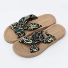 Paisley-strap Slide Sandals