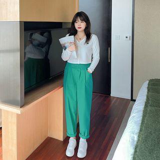 Plus Size Harem Cropped Pants