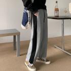 Color-block Straight Cut Sweatpants