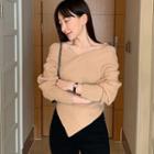 Wrap-front Sweater With Neck Warmer