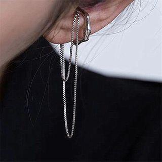 Chain Clip-on Earring Silver - One Size