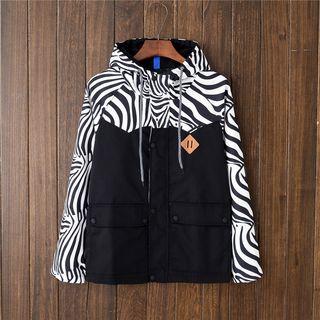 Zebra Print Panel Jacket