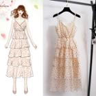 Dotted Ruffle Layered Sundress