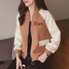 Letter Raglan Baseball Jacket