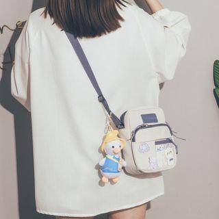 Set: Applique Crossbody Bag + Badge