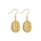 Fashion Elegant Plated Gold Cutout Earrings Golden - One Size