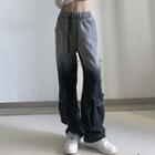 Elastic-waist Gradient Cargo Jeans