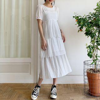 Tie-waist Tiered Dress