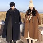 Plain Hooded Dress / Double Breasted Coat