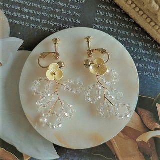 Resin Flower Branches Dangle Earring