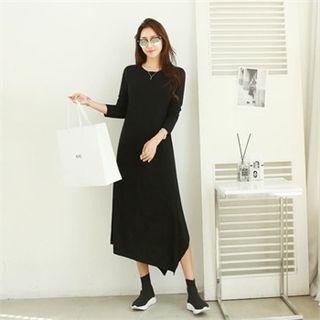 Asymmetric-hem Midi T-shirt Dress
