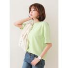 Short-sleeve Crew-neck Cotton T-shirt