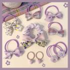 Set Of 10: Hair Tie 13# - Set Of 10 Pcs - Purple - One Size