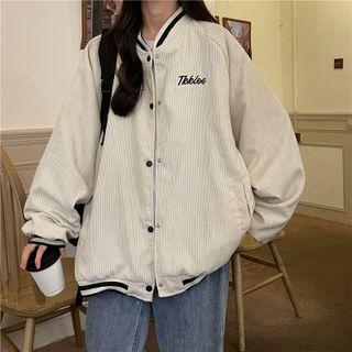 Long-sleeve Corduroy Bomber Jacket