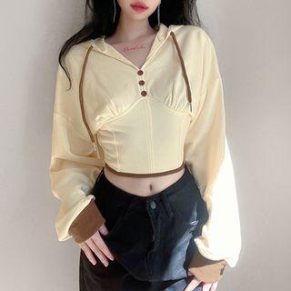 Cropped Corset Hoodie