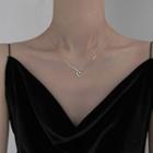 Crescent Sterling Silver Necklace Silver - One Size