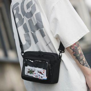 Transparent Pocket Nylon Crossbody Bag