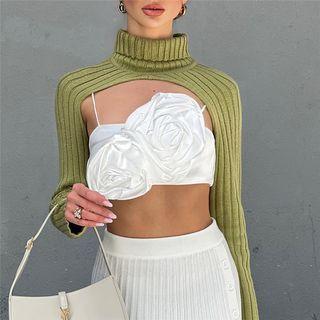 Floral Accent Cropped Camisole Top