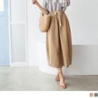 Drawcord A-line Maxi Skirt