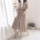 V-neck Spaghetti Strap Midi Dress