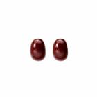 Bean Alloy Earring E2379-17 - 1 Pair - Wine Red - One Size