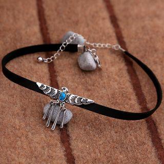 Eagle Faux Leather Choker
