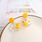 Acrylic Flower & Duck Dangle Earring