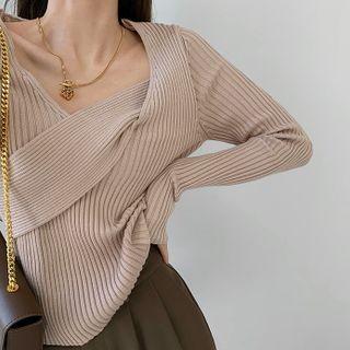 Details Ribbed-knit Crop Top